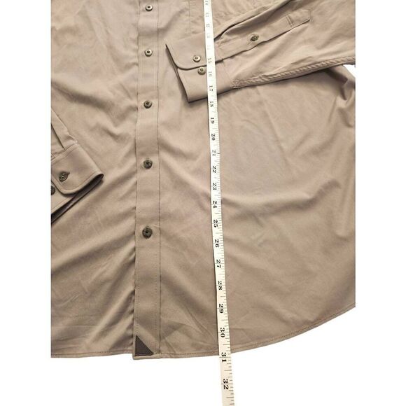 UNTUCKit Performance Nylon Stretch pocket Button up Gray button up Men 2XL shirt - Picture 4 of 9